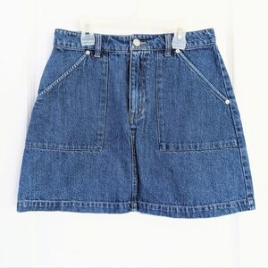 Frank and Oak denim Mini skirt dark blue wash Medium @o